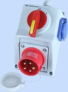 Комплект Elektromet C16-18.1N переключатель 0-1 с вилкой 16A IP44