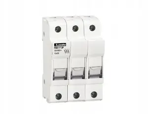 LOVATO Electric FB01F3P 3-Pole Fuse Holder for 10x38mm Cylindrical Fuses, 32A