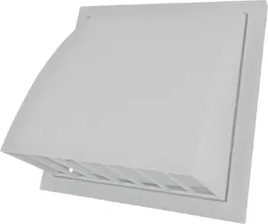 Ventika MW102AZPKSZ Wall Vent with Backdraft Damper and Hood 154x154mm 100mm Diameter Grey