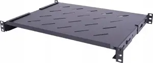 TKH Adjustable 19-inch 1U Rack Shelf, Depth 350-450mm, 4-Point Mounting