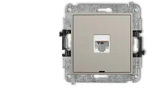 Механизм компьютерной розетки Karlik MINI 1xRJ45 категория 6 8-контактный тауп