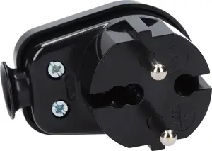 Timex WT-6 Angled Plug 16A 2P 250V Black