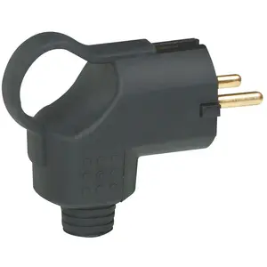 Резиновая вилка Legrand 96929 2P+E 16A UNISCHUKO с винтовыми зажимами