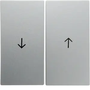 Hager 16251404 Shutter Switch Rocker with Arrow Symbol, Aluminium