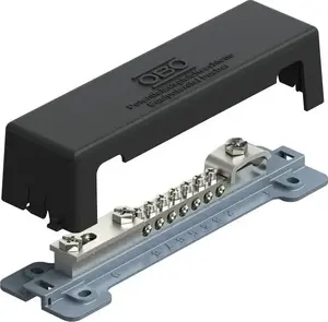 Bettermann 1809 A Equipotential Bonding Busbar with UV-Resistant Cover and Metal Base