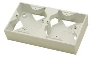 Ospel PNP-2G/27 Double Installation Box, Ecru