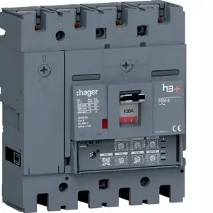 Автоматический выключатель в литом корпусе Hager h3+ P250 LSI, 4 полюса, 100А, 70кА
