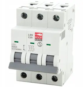 KOOP Elektro LSS C25 3P Miniature Circuit Breaker, 3-Pole, C-Curve, 25A, 6kA