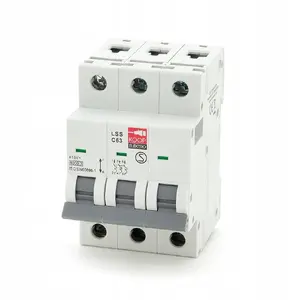 KOOP Elektro LSS C63 3P Miniature Circuit Breaker, 3-Pole, C-Curve, 63A, 6kA