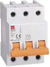 LSiS BKH-C-80-3 Miniature Circuit Breaker, 3-Pole, C-Curve, 80A, 10kA