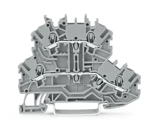 Wago 2000-2201 Double-Deck Terminal Block, 1mm², Grey