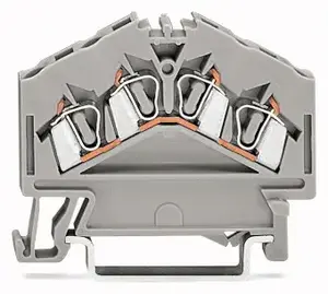Клеммная колодка Wago 280-646, 4-проводная, 2.5 мм², серая
