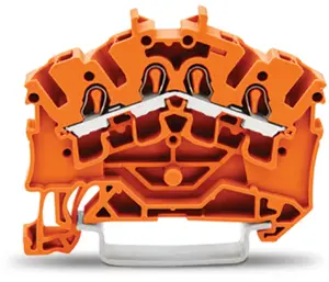 Wago 2002-6402 4-Conductor Terminal Block 2.5mm² Orange