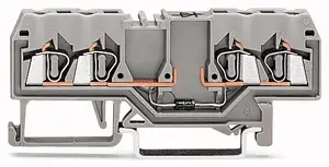 Wago 280-815/281-410 4-vadu spaiļu bloks ar 1N4007 diodi, 2.5 mm², pelēks