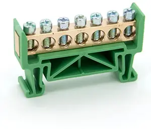 ELS Elektrotechnika LZ-7G 7-pole terminal block, green