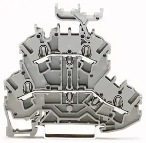 Wago 2002-2231 Double-Deck Terminal Block, 2.5mm², Grey
