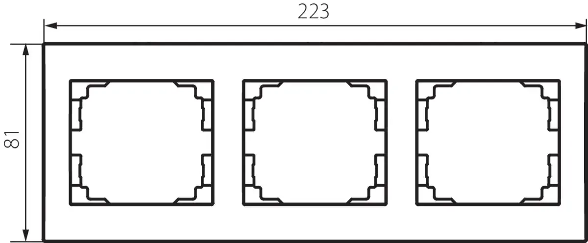 Тройная горизонтальная рамка Kanlux 25296 графит Photo 2
