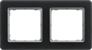 Schneider Electric Sedna Elements 2-Gang Frame, Smoked Glass