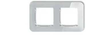 Karlik ICON Double Universal Rounded Frame, Glass Effect, Grey Frame with White Base