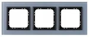 Ospel Sonata Triple Frame, Frosted Blue Glass, R-3RGC/80/33