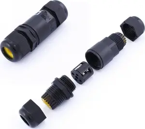V-Tac VT-868 Black Waterproof Cable Junction Box IP68 for 0.5-1.5mm2 Wires and 5-9mm Cable Diameter