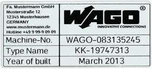 Wago 210-804 Self-Adhesive Polyester Terminal Block Markers, Silver