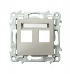 Ospel SZAFIR GPK-2Z/p/83 Keystone Double Socket Housing, Straight, Cashmere Beige