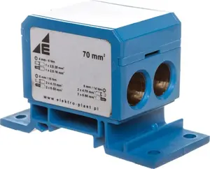 Распределительный блок ELEKTROPLAST DB6-N 2x4-70мм2, 2x4-50мм2, 1x4-25мм2 синий