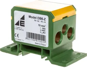 Распределительный блок ELEKTROPLAST DB6-Z, желто-зеленый