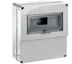Elettrocanali EC69004 tukšs būvniecības sadales skapis, 12 moduļi, 3 vietas rozetēm, pelēks