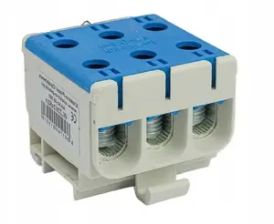 Распределительный блок ELEKTROPLAST WLZ35/3x50/n трехполюсный для AL/CU 3x50мм2, синий, монтаж на DIN-рейку и поверхность