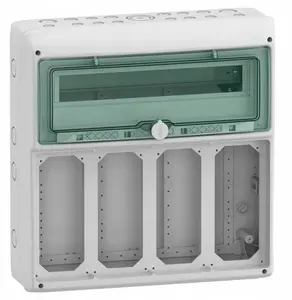 Schneider Electric gMRV-1-18+1-NT-T/12 Surface Mounted Distribution Board, 1x18 Modules, IP65, 4 Socket Holes