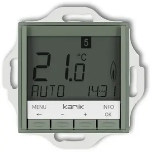 Karlik MINI 61MRT-3.2 Universal Electronic Weekly Temperature Controller Mechanism, Grey, Blue Backlight