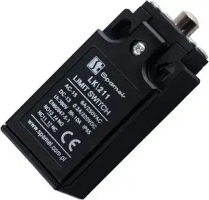 Spamel LK200 Limit Switch, 1NO 1NC, Plastic Housing, Roller Plunger