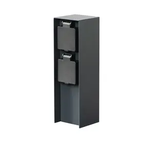 Kanlux Dasto 36585 Outdoor Socket Outlet, IP44, 16A, 220-240V, Stainless Steel