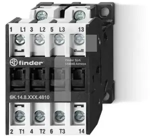 Finder 6K.14.8.024.4810 jaudas kontaktors, 3NO+1NO, 10A 400V AC3, 24V AC spole