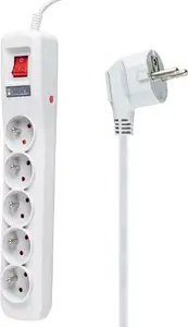 Сетевой фильтр Libox LBR-3, 5 розеток, кабель 3 м, белый