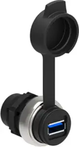 LOVATO Electric LPCD01 USB 3.0 Type A/A Panel Mount Socket, 22mm