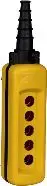 Schneider Electric XACA05 5-Hole Pendant Control Station Enclosure, 22mm, Yellow, IP65