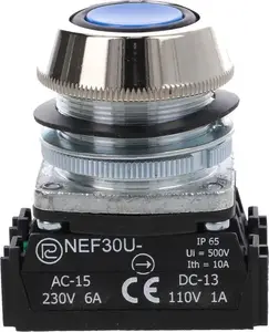 Promet NEF30-UKXY Push Button, Blue