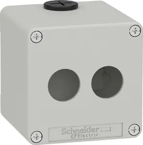 Schneider Electric Harmony XAP Empty Control Station, 2 Cut-outs, Grey, XAPD1502