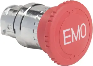 Головка кнопки аварийной остановки Schneider Electric ZB4BS84430, красная, поворотный сброс, металл, 40 мм