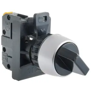 Spamel ST22-P.CZ-10. 2-Position Selector Switch, Black