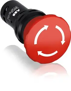 ABB Emergency Stop Pushbutton 1NC Red 1SFA619550R1041