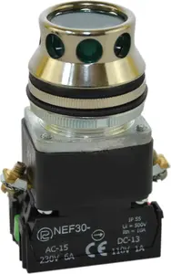 Promet W0-NEF30-KL 2X Z Control Pushbutton 30mm Green Momentary Illuminated 2NO 24V