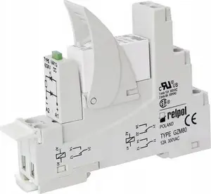 Relpol PI85-012DC-M41G-MS-2011 Interface Relay, 1P, 12V DC, 16A/250V AC, AgNi Contacts