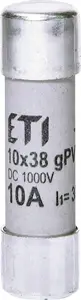 Eti-Polam CH10 Cylindrical PV Fuse Link 10A 1000V DC 10x38mm