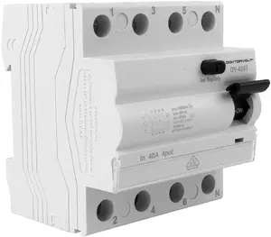 Doktorvolt DV-4247 Residual Current Circuit Breaker RCCB 4P 40A 30mA 10kA Type A