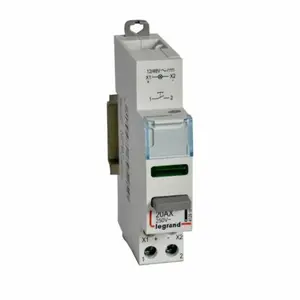 Модульная кнопка Legrand 412918 20А 1НО с зеленым светодиодным индикатором 12/48В