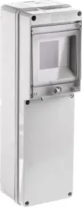 Elettrocanali Empty Construction Distribution Board for 4 Modules and 2 Sockets, Grey